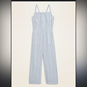 [MTall]Old Navy Striped Linen-Blend Cami Jumpsuit